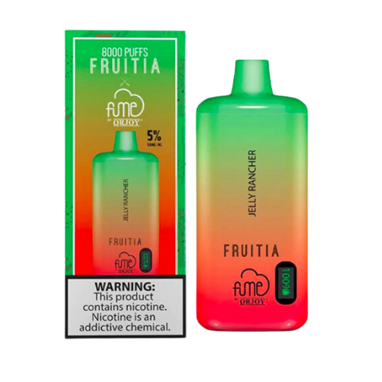 FRUITIA X FUME 5% NICOTINE 18ML 8000 PUFFS DISPOSABLE VAPE