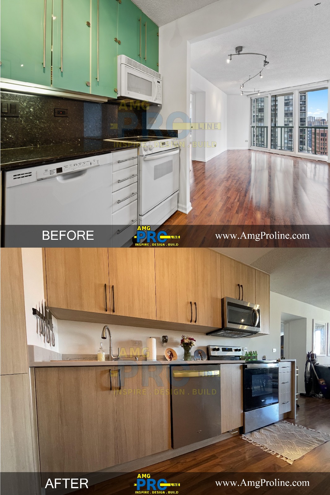 Logan Square Chicago Kitchen Makeovers by AMG PROLINE