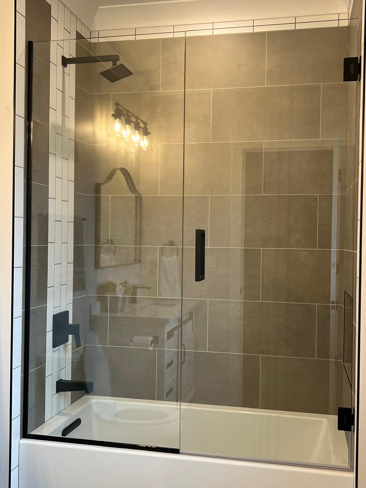 Elegant Glass Shower Door Remodeling in Wicker Park, IL by AMG Proline