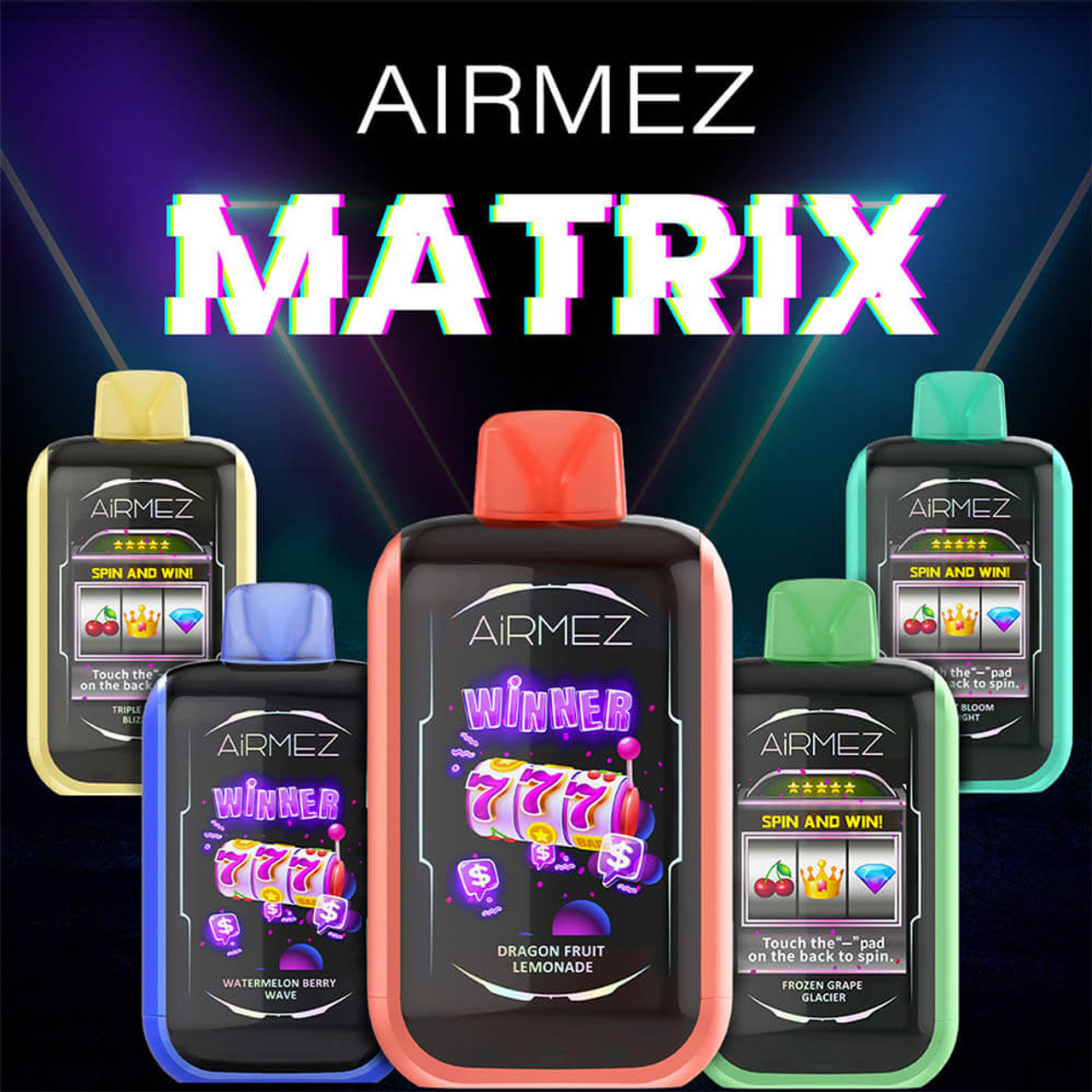 AIRMEZ MATRIX 5% NICOTINE 25,000 PUFFS 20ML DISPOSABLE VAPE 