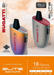 BUGATTI ELITE POWERED BY AROMA KING 15ML 9000 PUFFS 5% NIC RECHARGEABLE DISPOSABLE VAPE