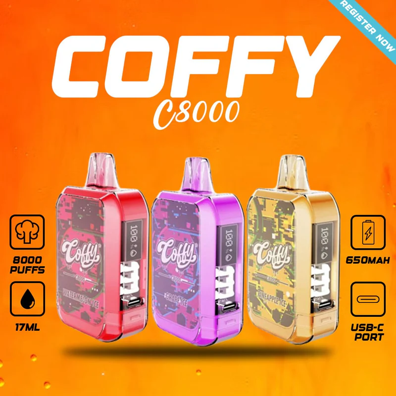 COFFY C8000 15ML 8000 Puffs 5% Nic Rechargeable Disposable Vape