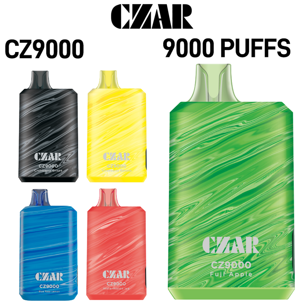 CZAR CZ9000 5% DISPOSABLE VAPE 17ML 9000 PUFFS