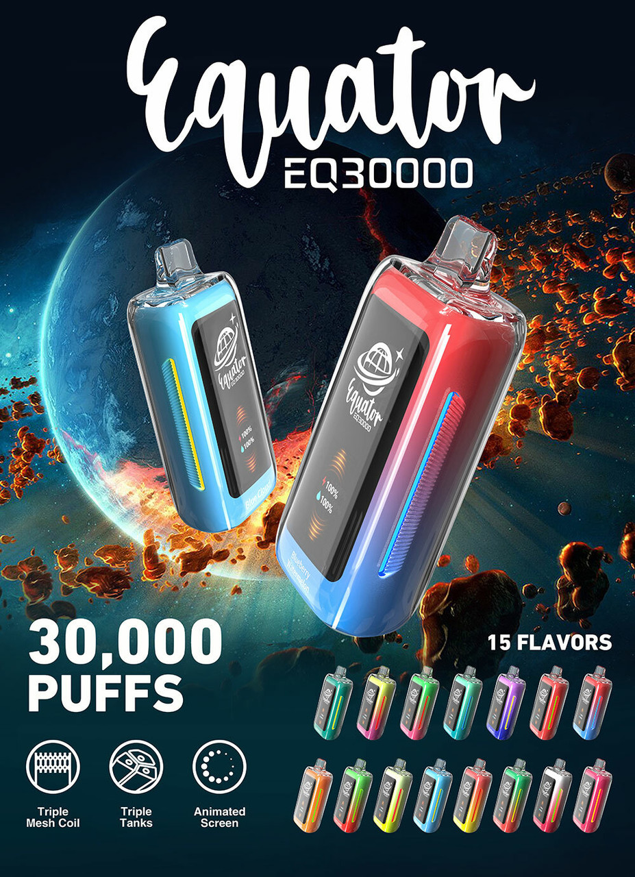 EQUATOR EQ30000 PUFFS 30ML 5% NICOTINE DISPOSABLE VAPE 30000 PUFFS