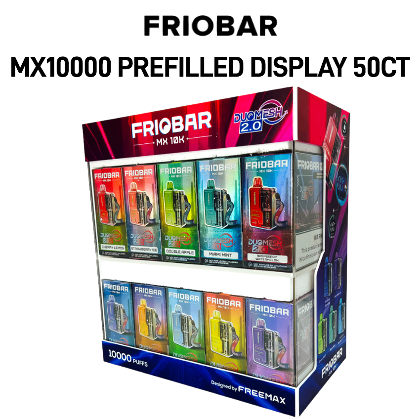 FRIO BAR MX 10000 PUFFS 5% NIC 10ML RECHARGEABLE DISPOSABLE VAPE