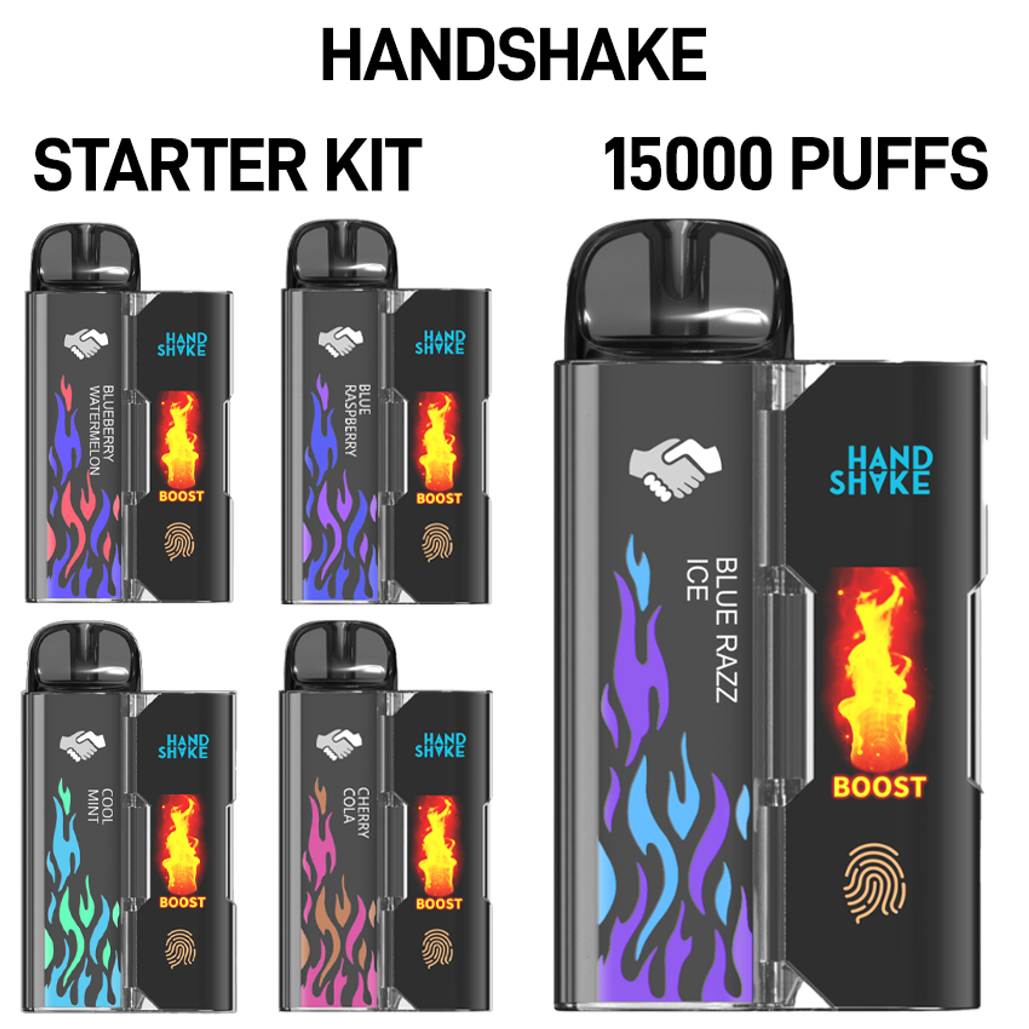 HANDSHAKE STARTER KIT BY NORTH 15,000 PUFFS DISPOSABLE VAPE.