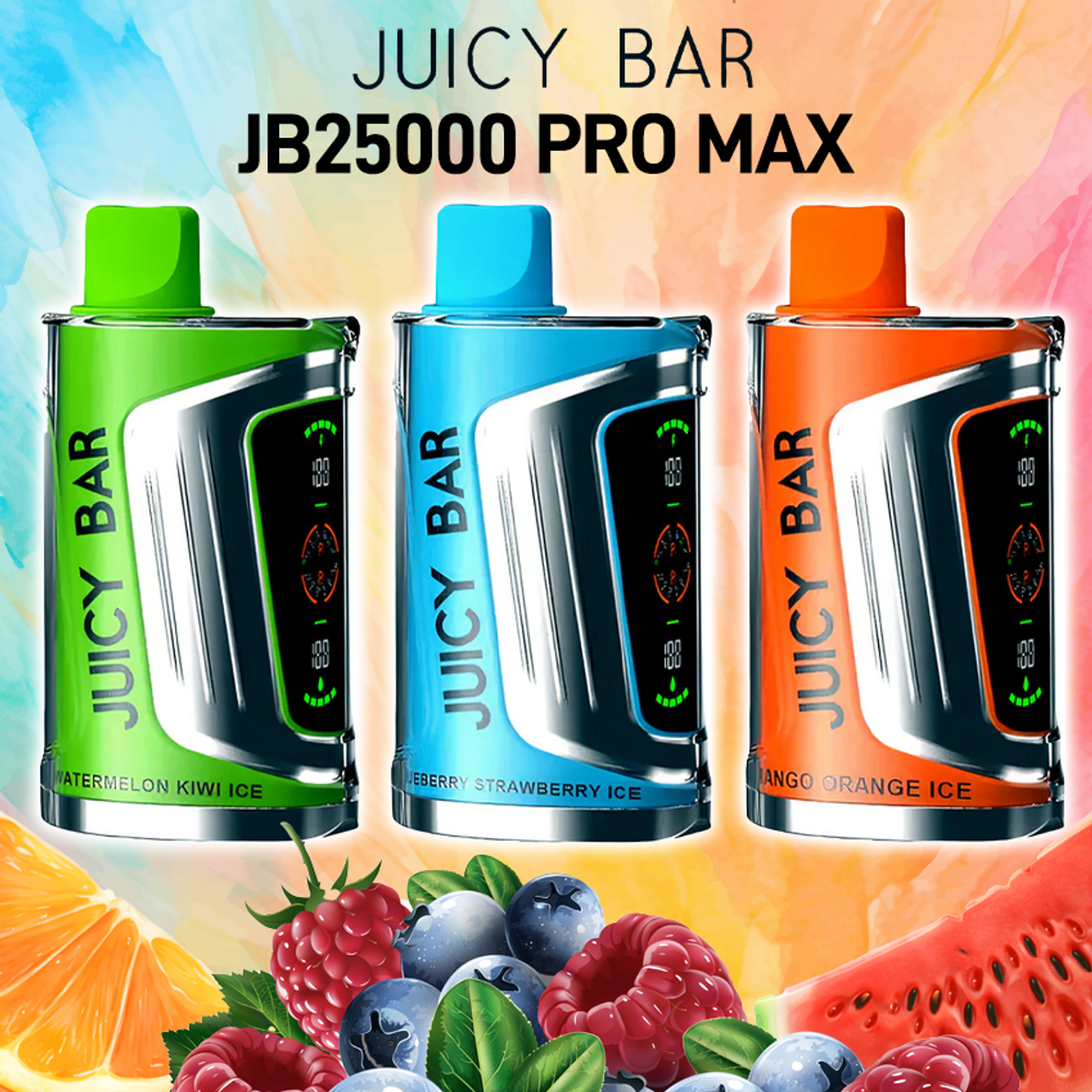 JUICY BAR JB25000 PRO MAX 5% NICOTINE 25,000 PUFFS DISPOSABLE VAPE