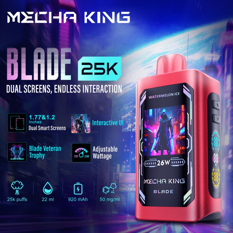 MECHA KING BLADE 5% NICOTINE 25,000 PUFFS DISPOSABLE VAPE