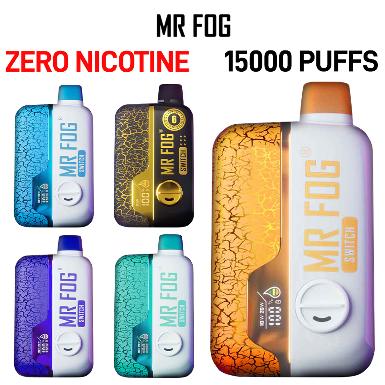 MR.FOG ZERO NICOTINE SW15000 15,000 PUFFS DISPOSABLE VAPE