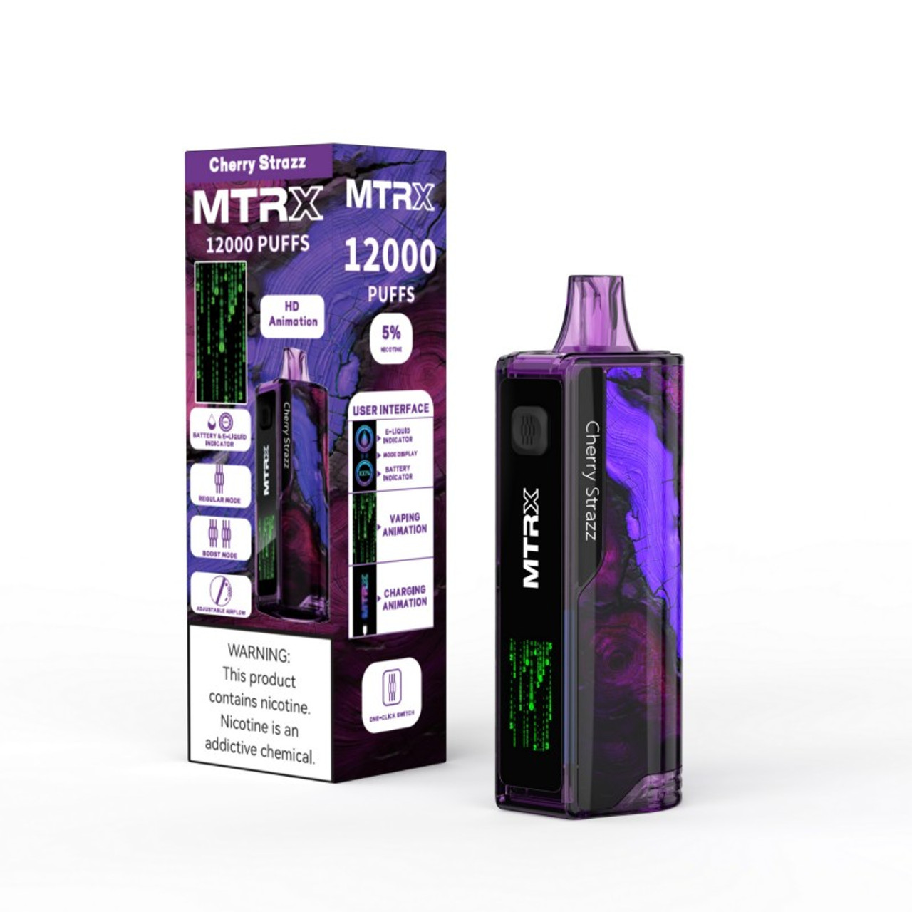  MTRX 12K 5% NICOTINE DISPOSABLE VAPE DEVICE 12000 PUFFS