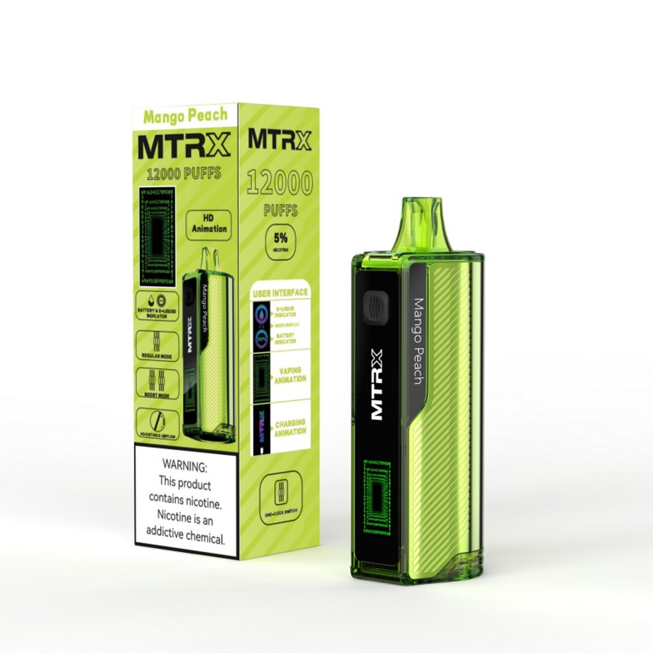  MTRX 12K 5% NICOTINE DISPOSABLE VAPE DEVICE 12000 PUFFS