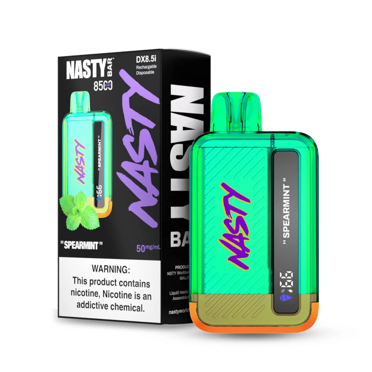 NASTY BAR DX8.5I 17ML 8500 PUFFS 5% NIC RECHARGEABLE DISPOSABLE VAPE