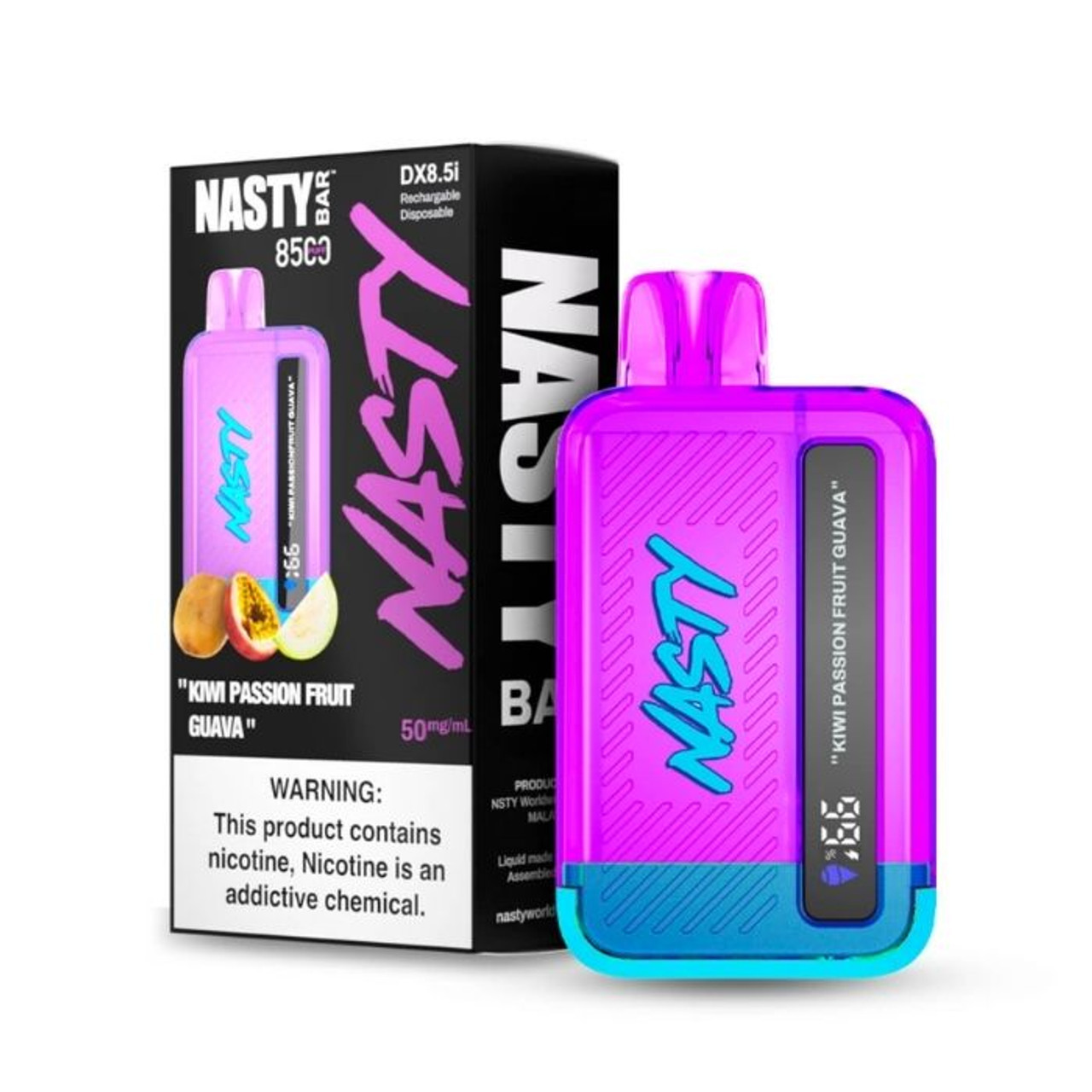 NASTY BAR DX8.5I 17ML 8500 PUFFS 5% NIC RECHARGEABLE DISPOSABLE VAPE