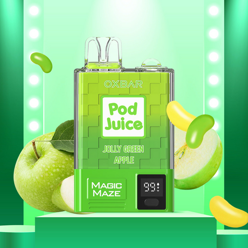 pod juice x oxbar magic maze pro 5% nic 10,000 puffs disposable vape