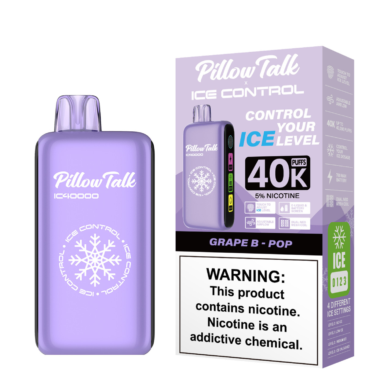 PILLOW TALK IC40000 20ML 40,000 PUFFS DISPOSABLE VAPE