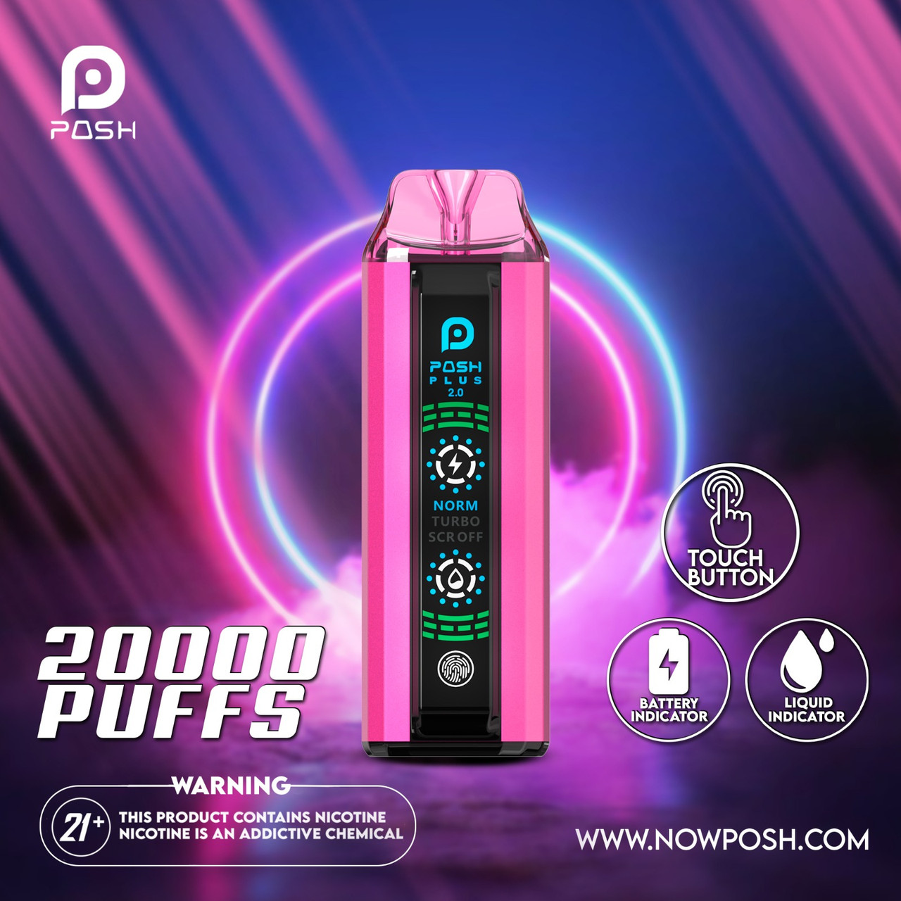 POSH PLUS 2.0 5% NIC 20,000 DISPOSABLE VAPE