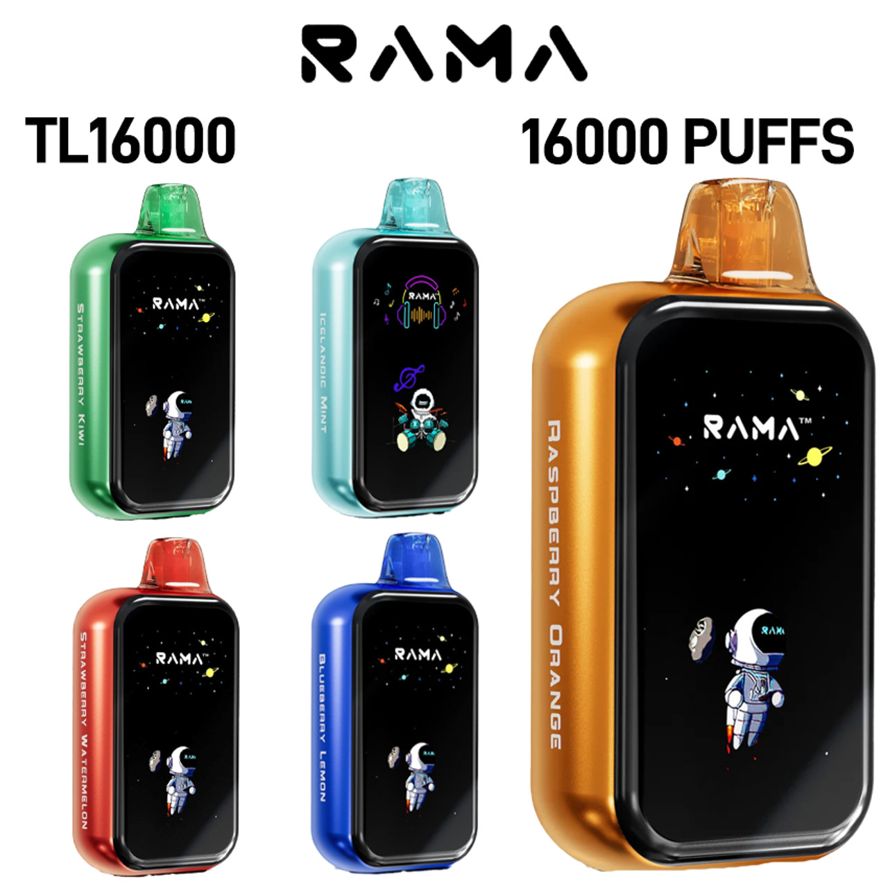 RAMA TL16000 15ML 16,000 PUFFS BLUETOOTH DISPOSABLE VAPE