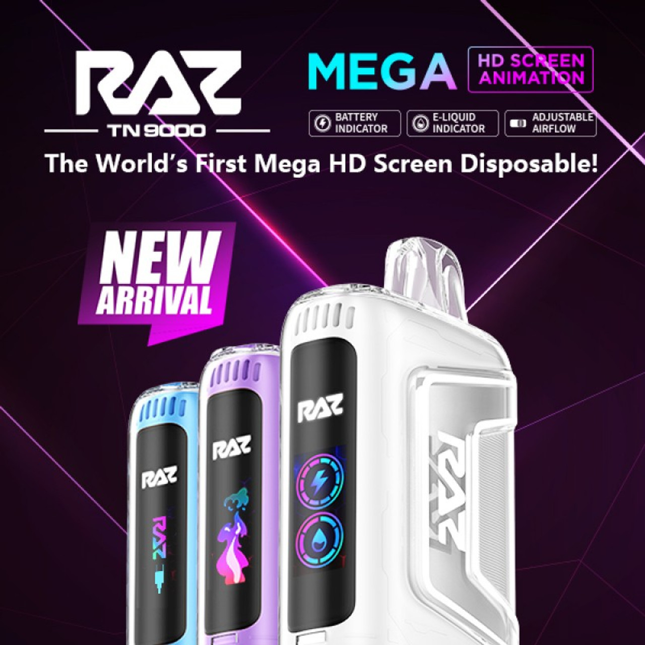 RAZ TN9000 12ML 9000 PUFFS 5% NIC RECHARGEABLE DISPOSABLE VAPE